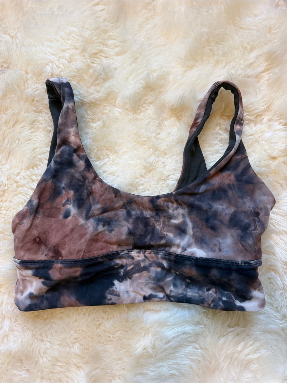 lululemon athletica Reversible Tie-Dye Align Sports Bra in Brown & Graphite Grey